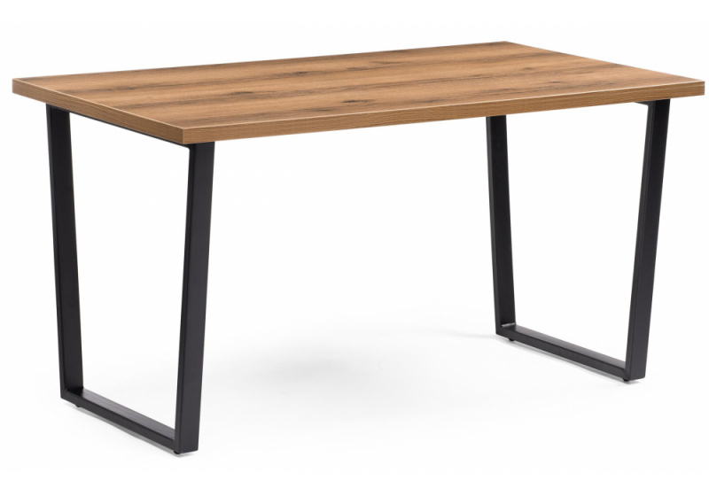 Стол деревянный Лота Лофт 140х80 дуб крафт табачный / черный матовый (80x75). 