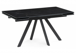 Керамический стол Вилли 140(200)х80х75 черный мрамор shakespeare black / черный (80x75)