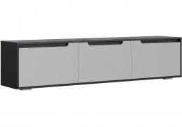 ТВ-тумба Эльверум черный / серый софт (180x35,4x42)