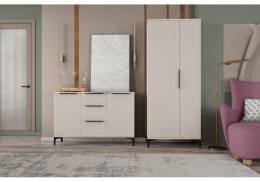 Готовая гостиная Иадама кашемир / кашемир комплектация 3 (209,1x54,3x196)