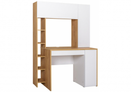 Компьютерный стол Комфорт 12.71 дуб золотой craft / белая аляска (60,2x165,4)